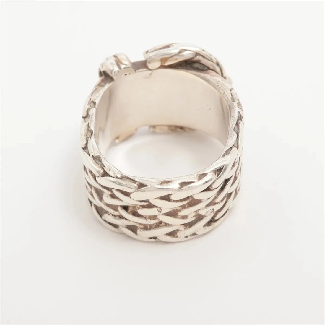 HERMES DIANNE RING 925 SILVER: Hermes Dianne Ring 925 Silver Brand: Hermes Type/Style: Ring Material: 925, Color: Silver Size: 4.75 - 5 US Accessories: None Accessories Notice: When purchasing pre-owned goods, please refer to the
