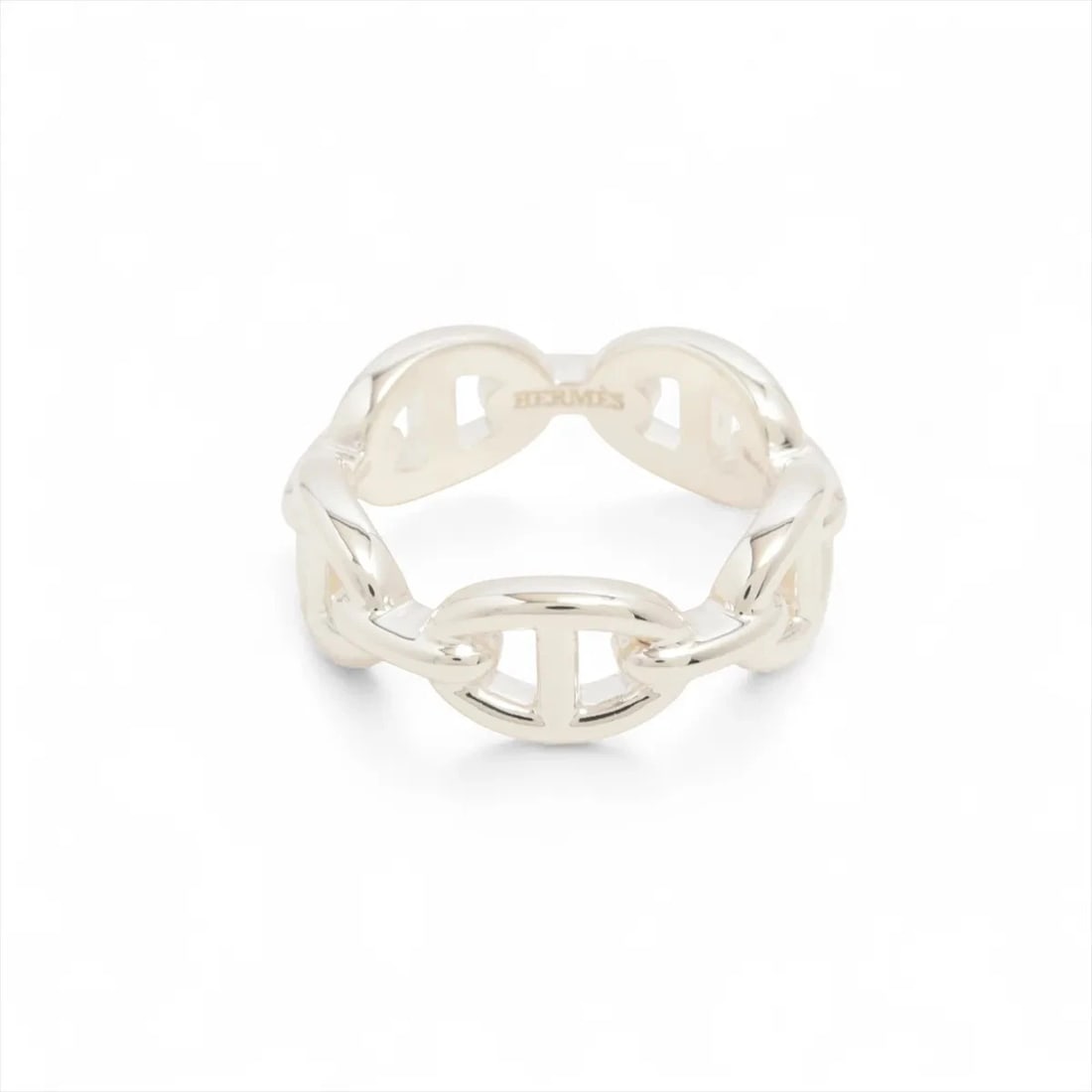 HERMES RING 925 SILVER: Hermes Ring 925 Silver Brand: Hermes Type/Style: Ring Material: 925, Color: Silver Size: 6.25 - 6.5 US Accessories: None Accessories Notice: When purchasing pre-owned goods, please refer to the