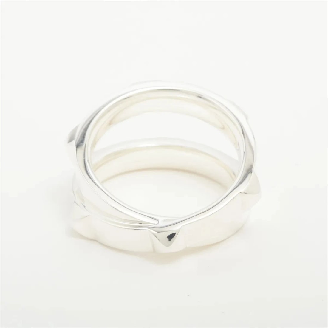 HERMES MINI CREW DOUBLE RING 925 SILVER - 2