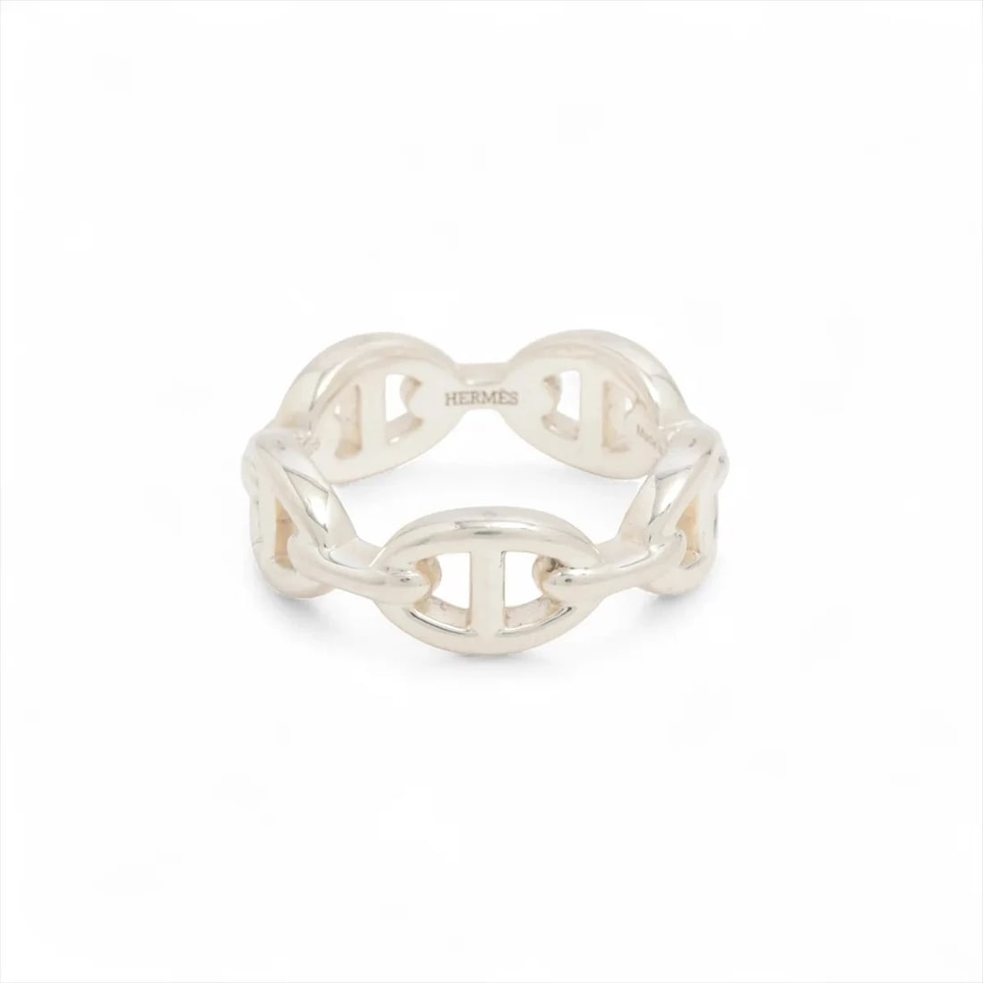 HERMES RING 925 SILVER: Hermes Ring 925 Silver Brand: Hermes Type/Style: Ring Material: 925, Color: Silver Size: 6.75 - 7 US Accessories: None Accessories Notice: When purchasing pre-owned goods, please refer to