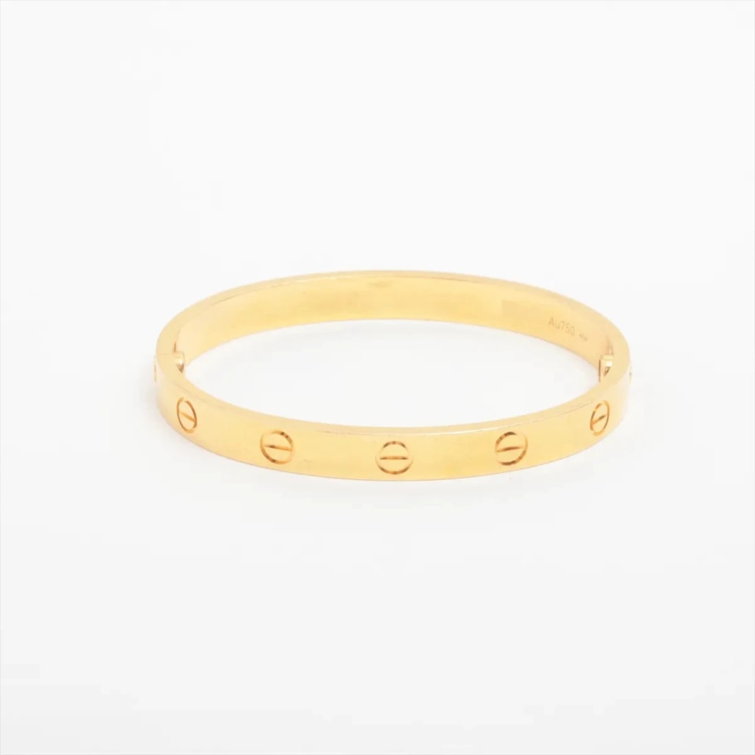 CARTIER LOVE BRACELET 750(YG): Cartier Love Bracelet 750(YG) Brand: Cartier Type/Style: Bracelet Material: 750(YG), Color: Yellow Gold Size: Size(CM) Bracelet length:15.2 Accessories: None Accessories Notice: When purchasing