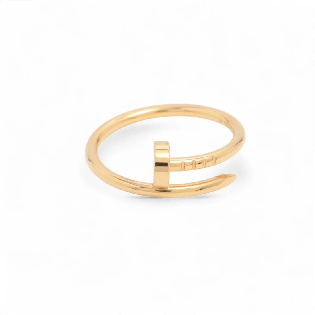 CARTIER JUSTE UN CLOU SM RING 750(YG): Cartier Juste un Clou SM Ring 750(YG) Brand: Cartier Type/Style: Ring Material: 750(YG), Color: Yellow Gold Size: 6 - 6.25 US Accessories: None Accessories Notice: When purchasing pre-owned goods,