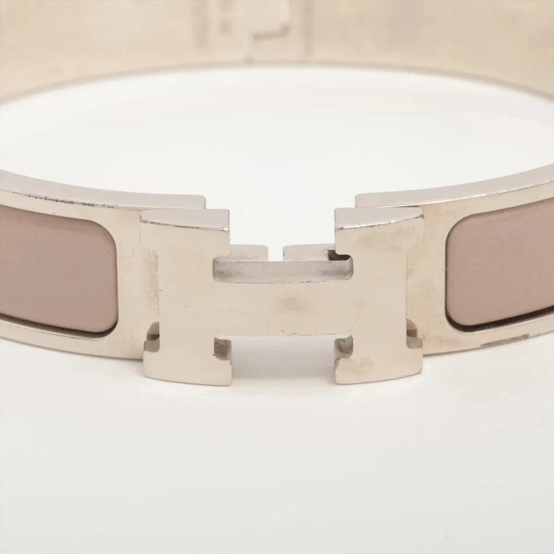 HERMES BANGLE GP SILVER X GREIGE - 2