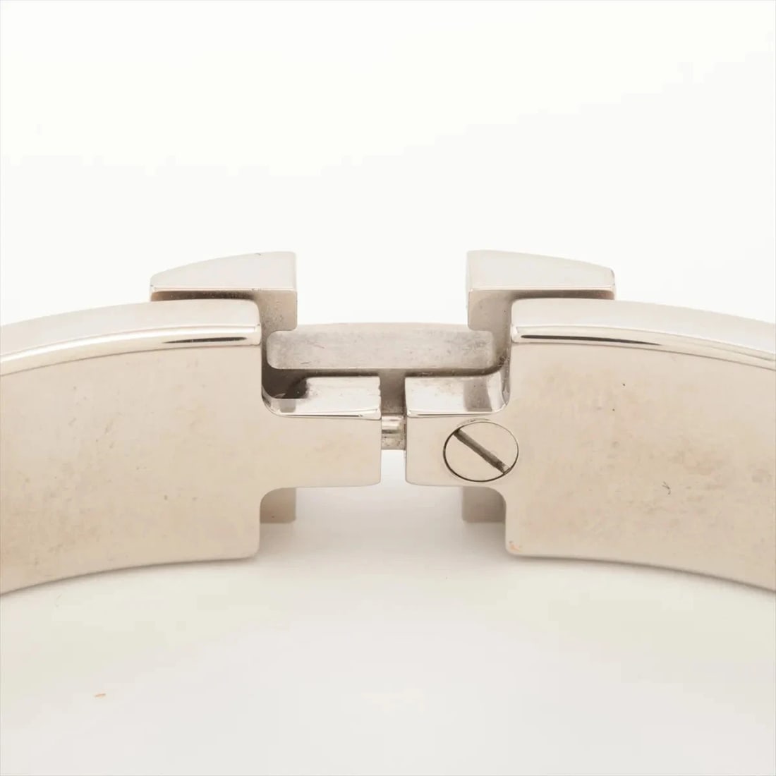 HERMES BANGLE GP SILVER X GREIGE - 3