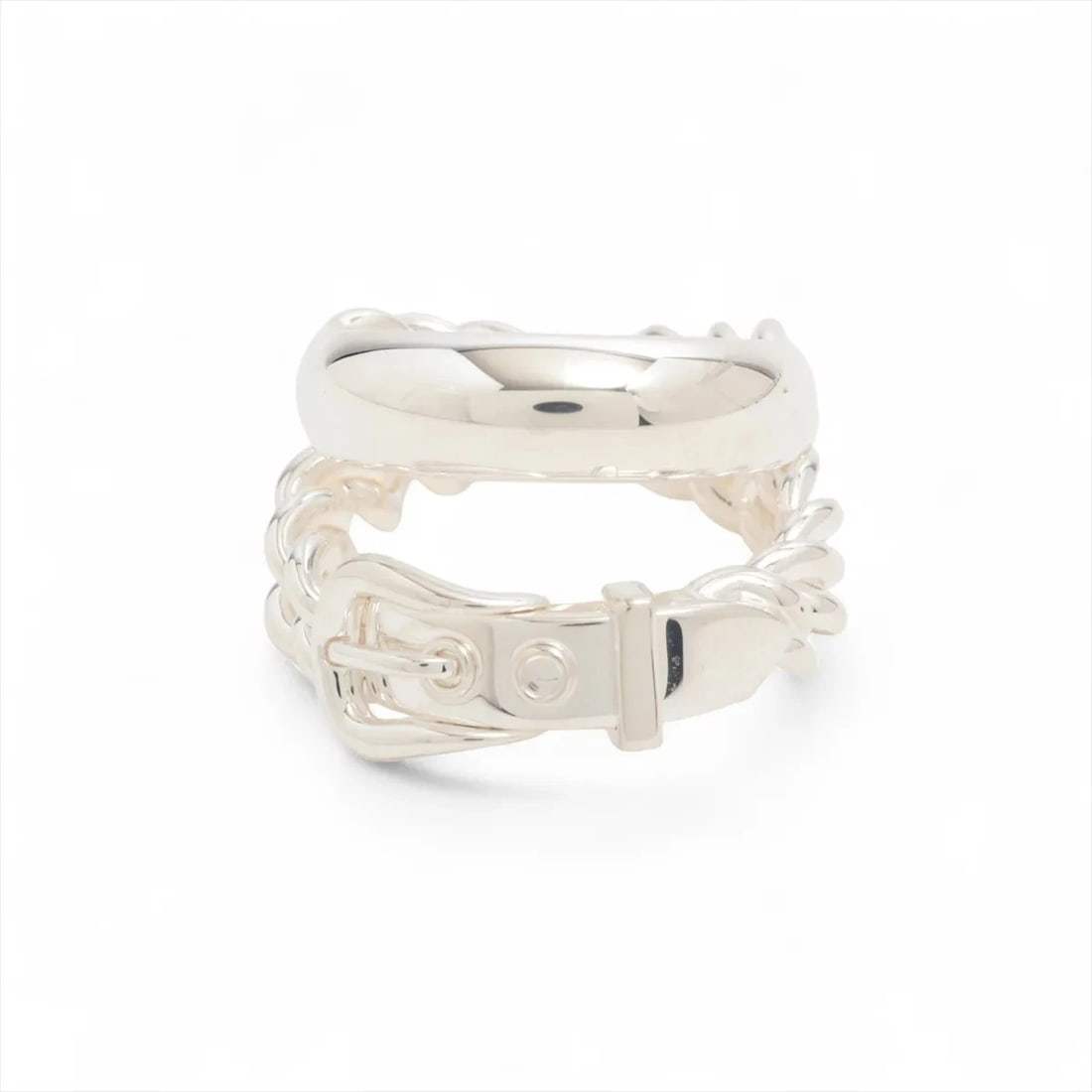 HERMES BOUCLES SERIE UNFLEXIBLES RING 925 SILVER: Hermes Boucles Serie unflexibles Ring 925 Silver Brand: Hermes Type/Style: Ring Material: 925, Color: Silver Size: 6 US Accessories: None Accessories Notice: When purchasing pre-owned good