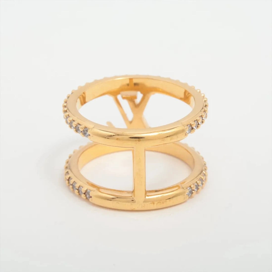 LOUIS VUITTON RING M GP?RHINESTONE GOLD - 2