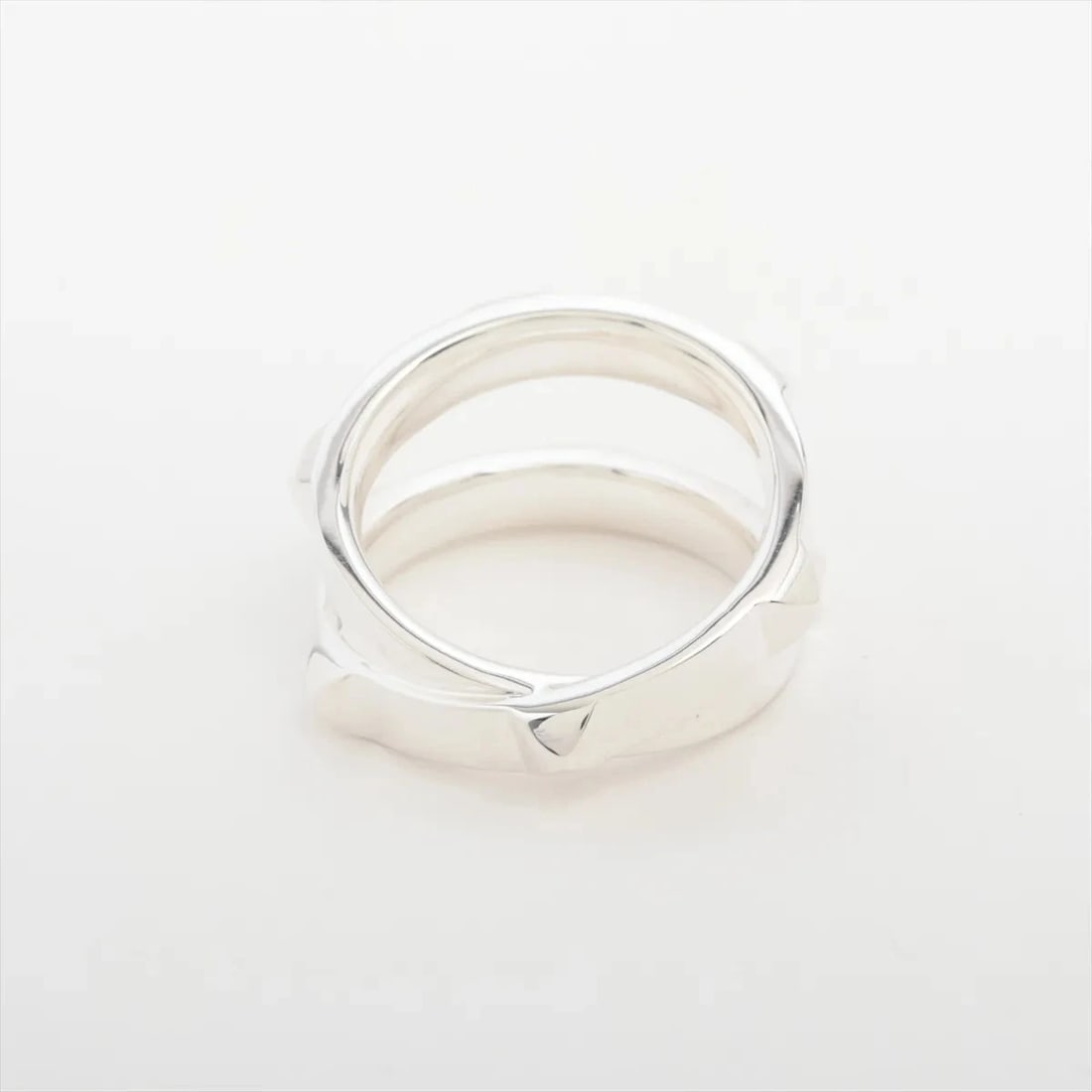 HERMES MINI CREW DOUBLE RING 925 SILVER - 2