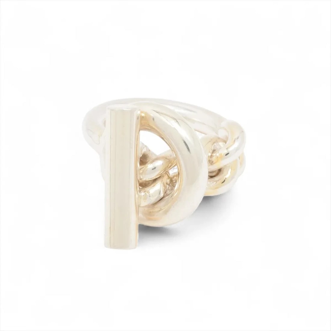 HERMES CROISET RING 925 SILVER: Hermes Croiset Ring 925 Silver Brand: Hermes Type/Style: Ring Material: 925, Color: Silver Size: 4.5 US Accessories: None Accessories Notice: When purchasing pre-owned goods, please refer