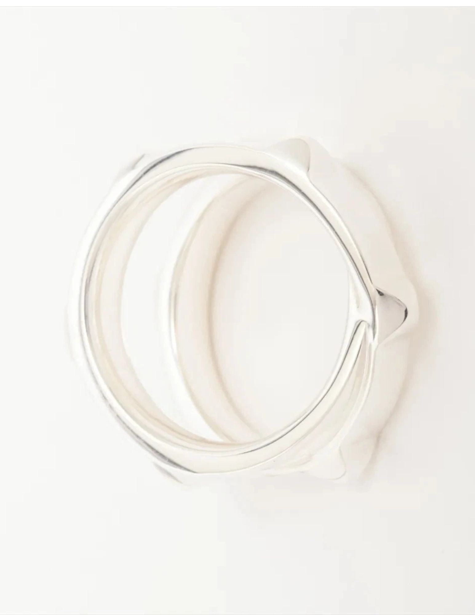 HERMES CRUDU H DOUBLE RING 925 SILVER: Hermes Crudu H double Ring 925 Silver Brand: Hermes Type/Style: Ring Material: 925, Color: Silver Size: 6 US Accessories: None Accessories Notice: When purchasing pre-owned goods, please refer to the