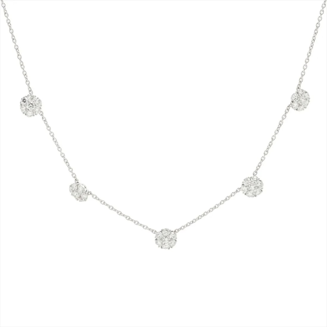 VAN CLEEF & ARPELS DIAMOND NECKLACE PT9?PT900: Van Cleef & Arpels diamond Necklace Pt9?Pt900 Brand: Van Cleef & Arpels Type/Style: Necklace Material: Pt950xPt900, Color: Silver Size: Size(CM) Chain length:42 Accessories: None Accessories Notice: