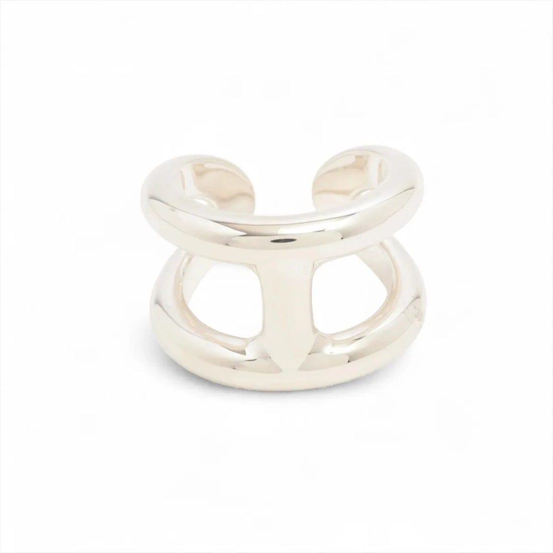 HERMES OSMO'S GM RING 925 SILVER: Hermes Osmo's GM Ring 925 Silver Brand: Hermes Type/Style: Ring Material: 925, Color: Silver Size: 7.5 US Accessories: None Accessories Notice: When purchasing pre-owned goods, please refer to the