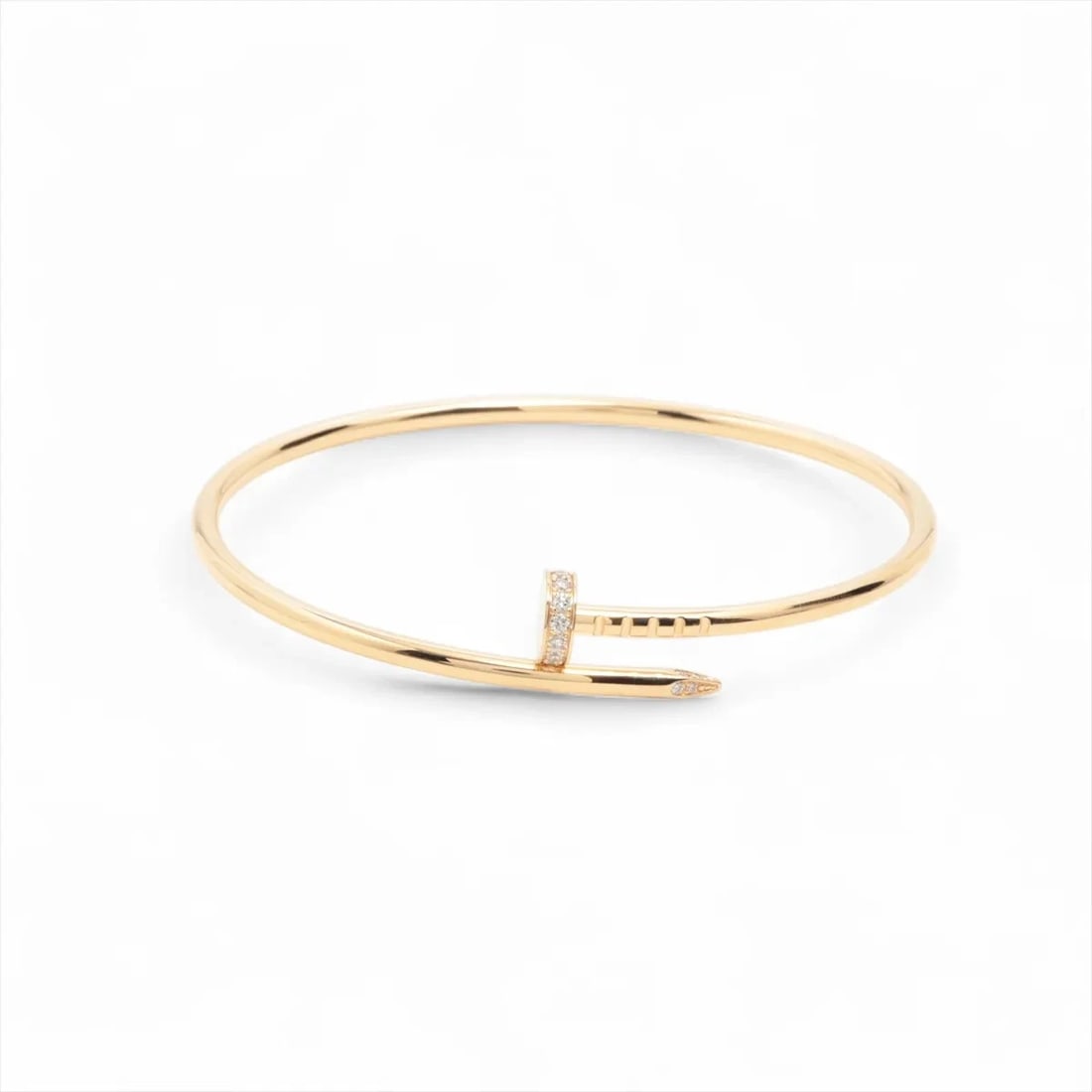 CARTIER JUSTE UN CLOU SM DIAMOND BRACELET 750(YG): Cartier Juste un Clou SM diamond Bracelet 750(YG) Brand: Cartier Type/Style: Bracelet Material: 750(YG), Color: yellow Gold Size: Size(CM) Bracelet length:16.1 Accessories: None Accessories Notice: