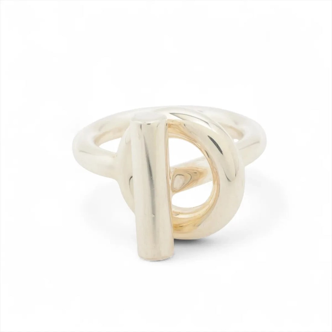 HERMES RING 925 SILVER: Hermes Ring 925 Silver Brand: Hermes Type/Style: Ring Material: 925, Color: Silver Size: 5.5 - 5.75 US Accessories: None Accessories Notice: When purchasing pre-owned goods, please refer to the