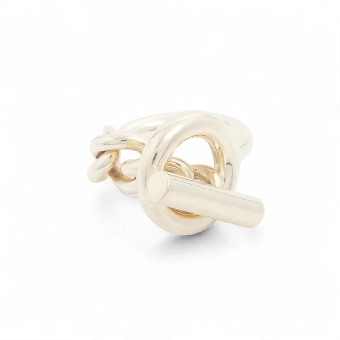 HERMES RING 925 SILVER: Hermes Ring 925 Silver Brand: Hermes Type/Style: Ring Material: 925, Color: Silver Size: 4.75 - 5 US Accessories: None Accessories Notice: When purchasing pre-owned goods, please refer to the photos