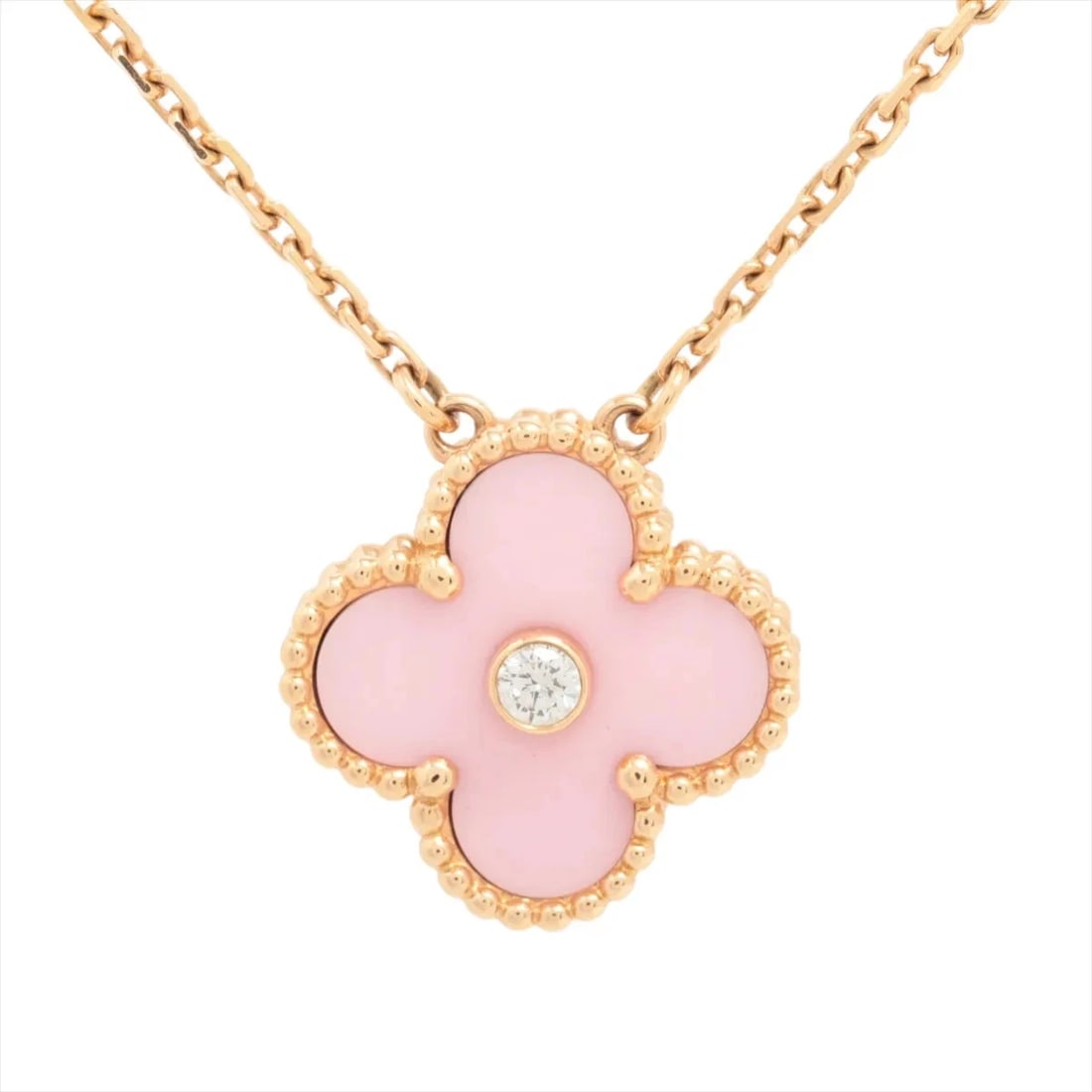 VAN CLEEF & ARPELS DIAMOND NECKLACE 750(PG): Van Cleef & Arpels diamond Necklace 750(PG) Brand: Van Cleef & Arpels Type/Style: Necklace Material: 750(PG), Color: Pink Gold Size: Size(CM) Chain length:47.3 Accessories: None Accessorie