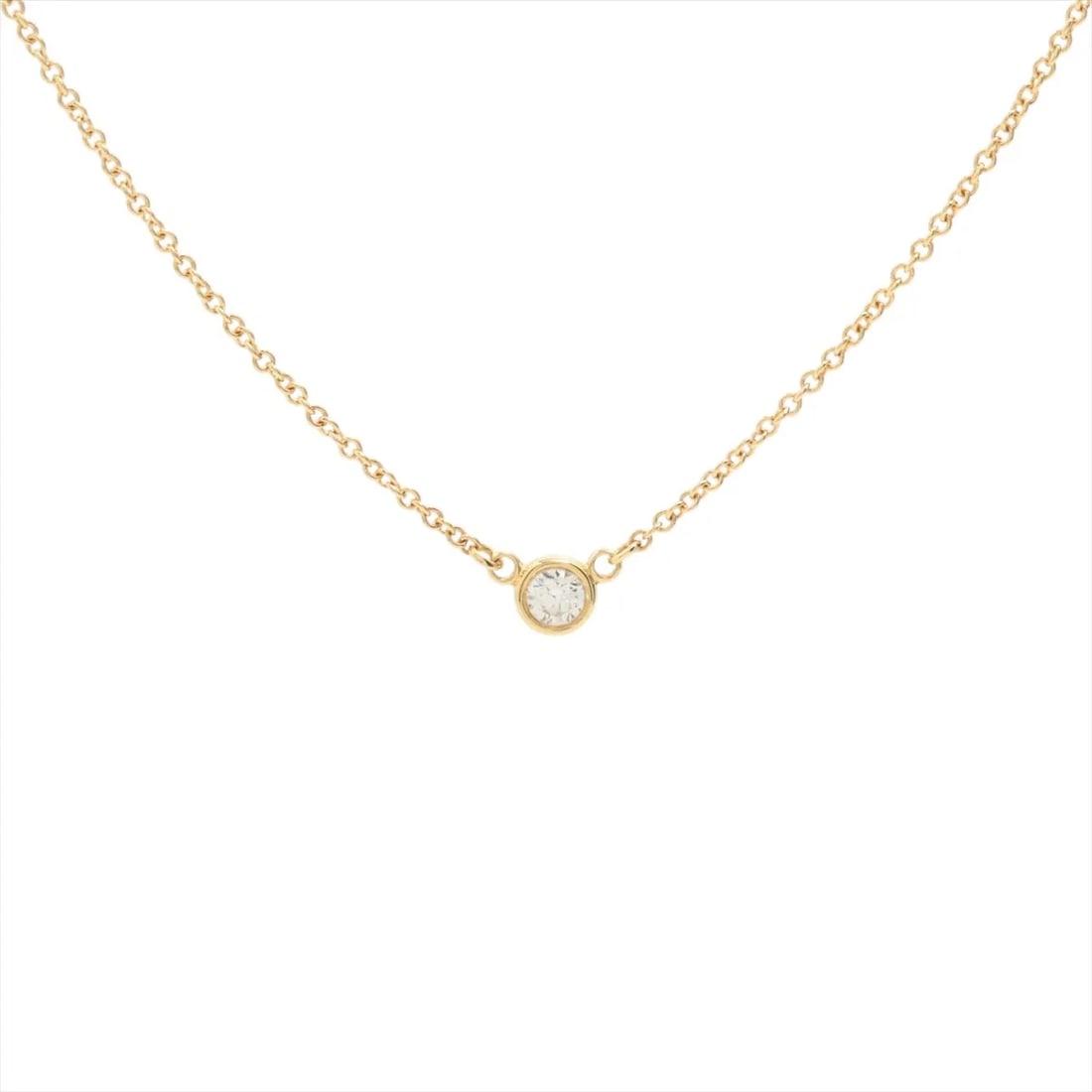 TIFFANY BY THE YARD DIAMOND NECKLACE 750(YG): Tiffany By the Yard diamond Necklace 750(YG) Brand: Tiffany Type/Style: Necklace Material: 750(YG), Color: Yellow Gold Size: Size(CM) Chain length:41.7 Accessories: None Accessories Notice