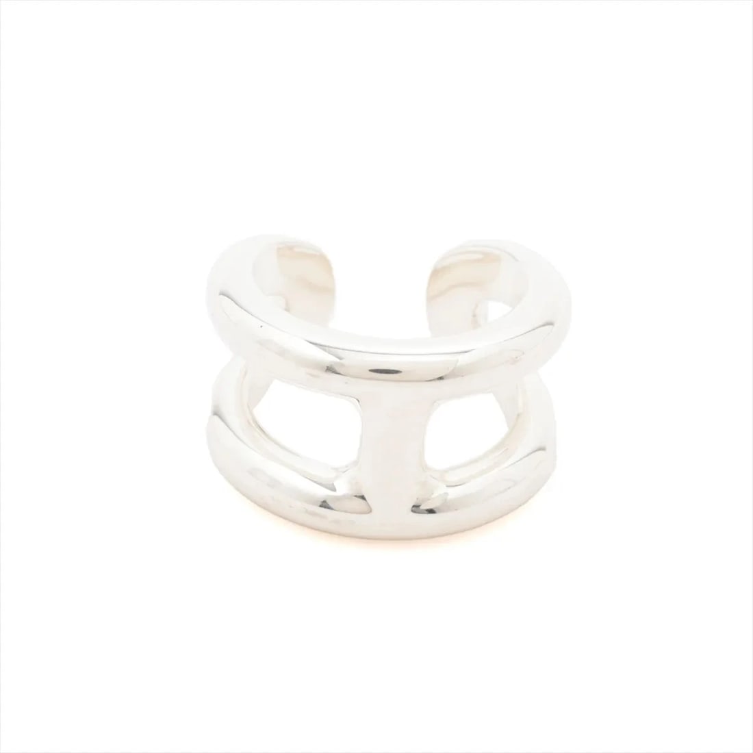 HERMES OSMOZ PM RING 925 SILVER: Hermes Osmoz PM Ring 925 Silver Brand: Hermes Type/Style: Ring Material: 925, Color: Silver Size: 6 US Accessories: None Accessories Notice: When purchasing pre-owned goods, please refer to the