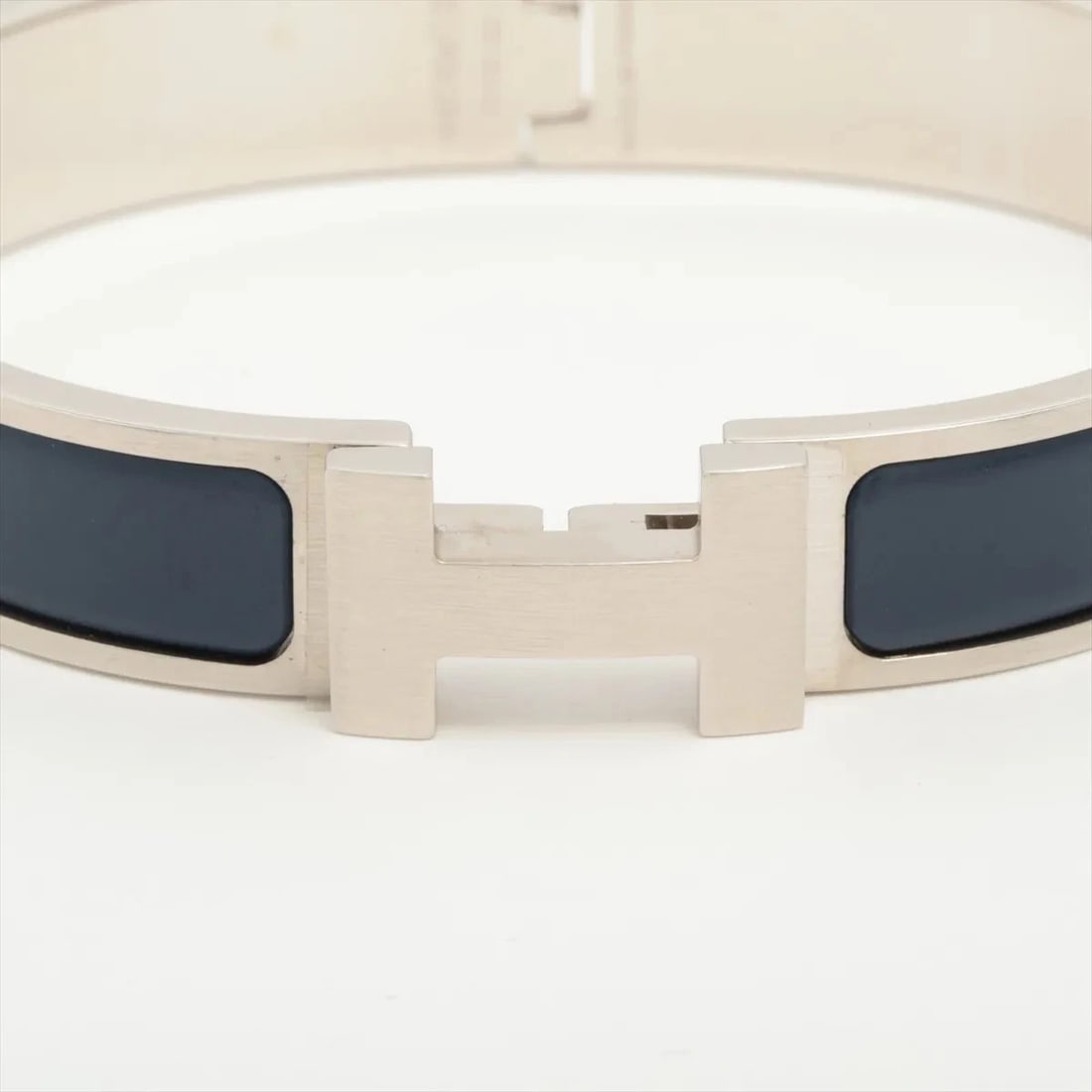 HERMES BANGLE GP SILVER X NAVY - 2