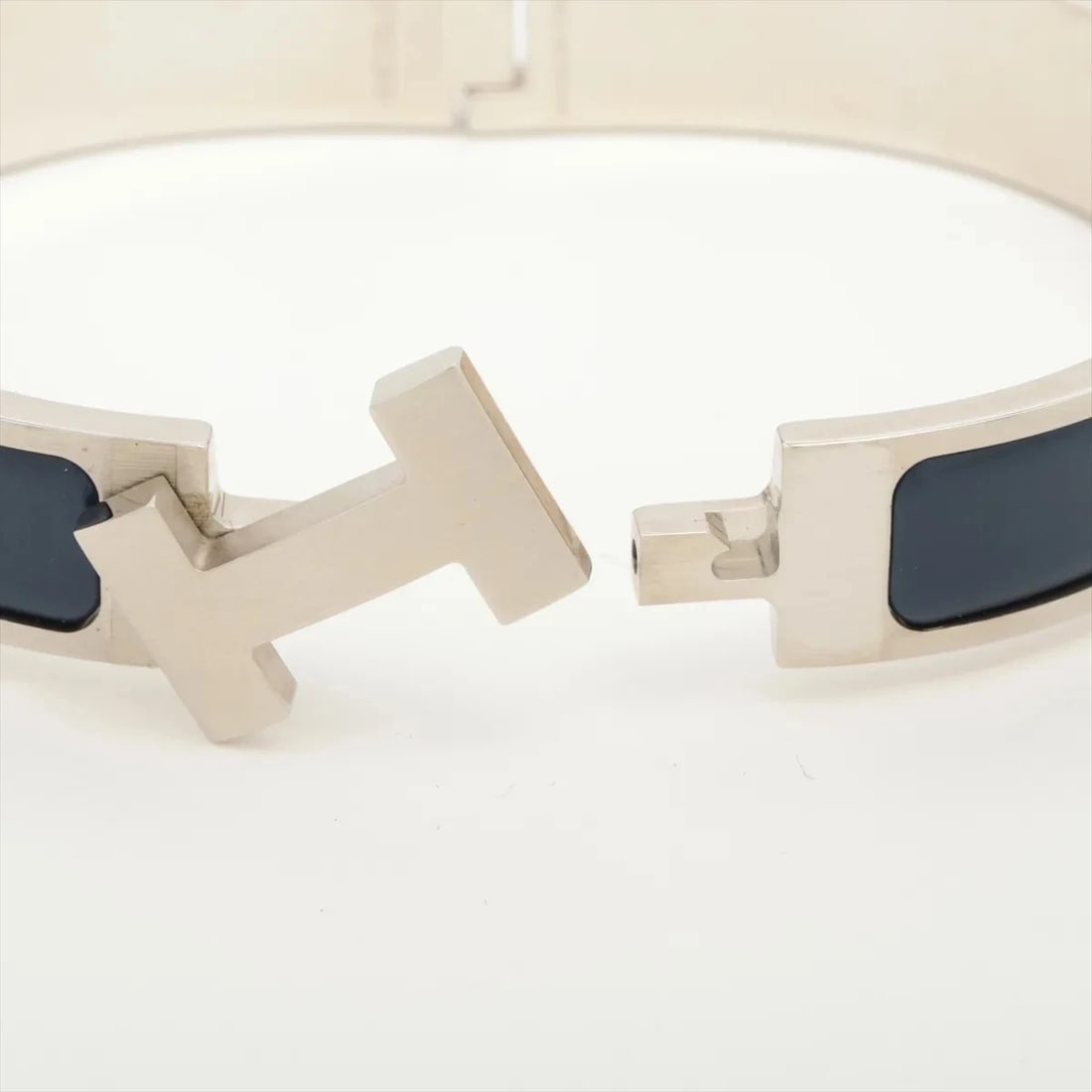 HERMES BANGLE GP SILVER X NAVY - 4