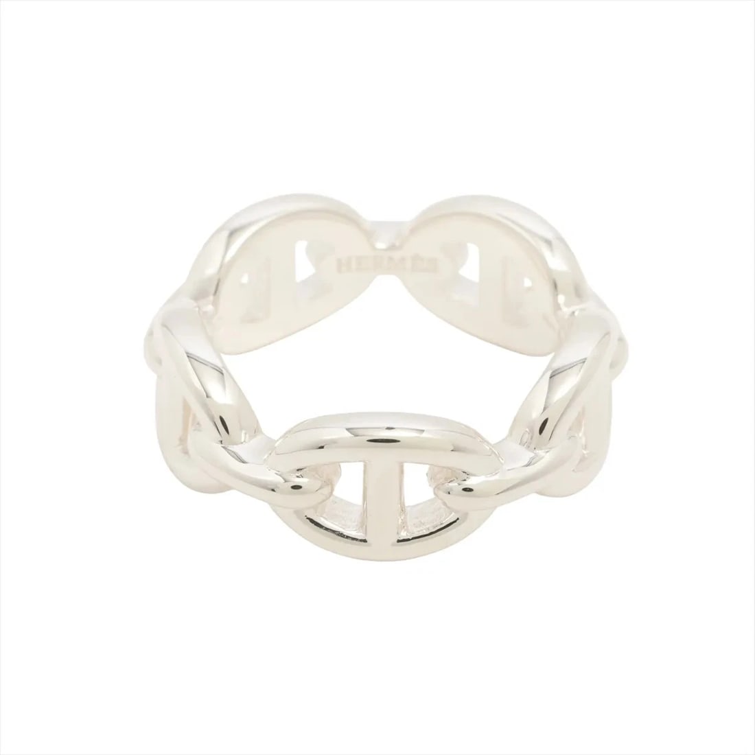 HERMES RING 925 SILVER: Hermes Ring 925 Silver Brand: Hermes Type/Style: Ring Material: 925, Color: Silver Size: 5.25 US Accessories: None Accessories Notice: When purchasing pre-owned goods, please refer to the