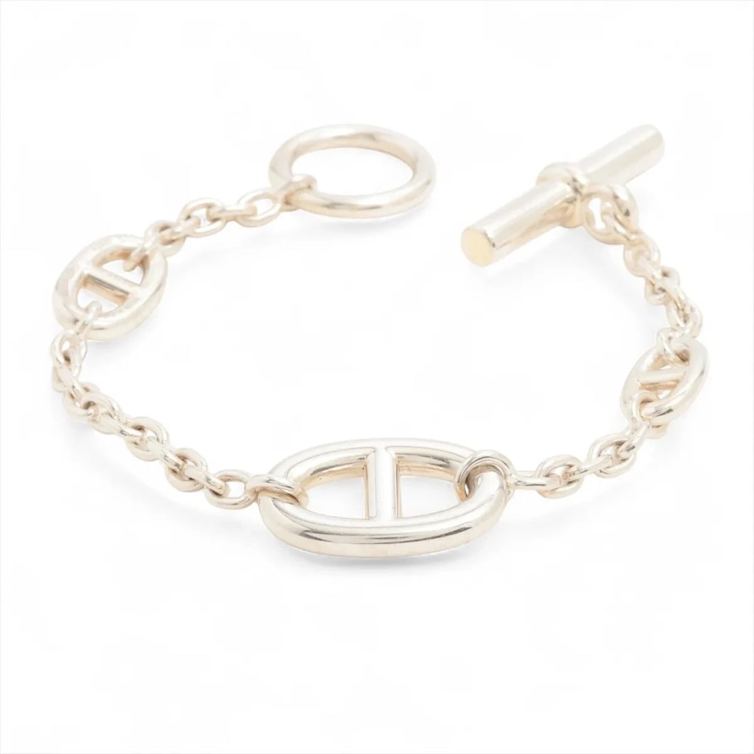 HERMES BRACELET 925 SILVER: Hermes Bracelet 925 Silver Brand: Hermes Type/Style: Bracelet Material: 925, Color: Silver Size: Size(CM) Bracelet length:15 Accessories: None Accessories Notice: When purchasing pre-owned goods,