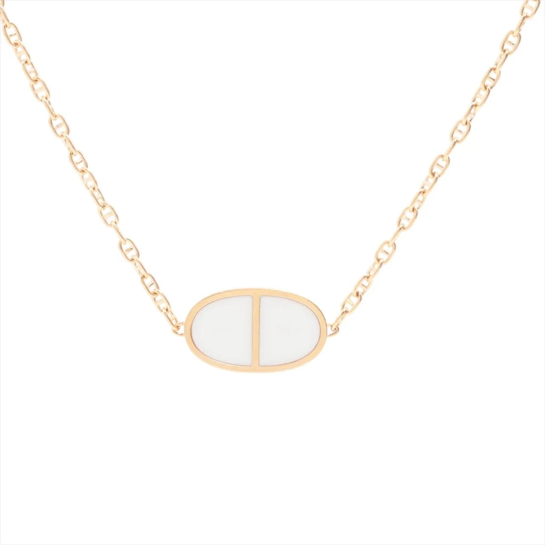HERMES CHAINE D'ANCRE VERSO NECKLACE 750(PG) ? CERAMIC: Hermes Chaine d'Ancre Verso Necklace 750(PG) ? ceramic Brand: Hermes Type/Style: Necklace Material: 750 (PG) x ceramic, Color: (PG) ? ceramic Size: Size(CM) Chain length:100.5 Accessories: None
