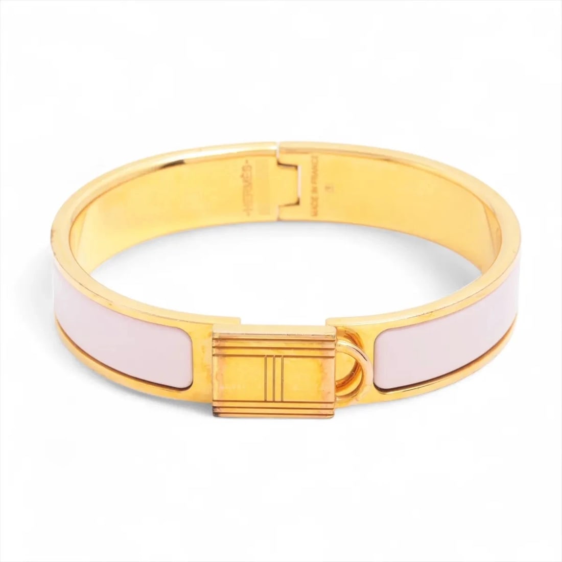 HERMES CLICK CADENA BANGLE GP PINK X GOLD (1 of 4)
