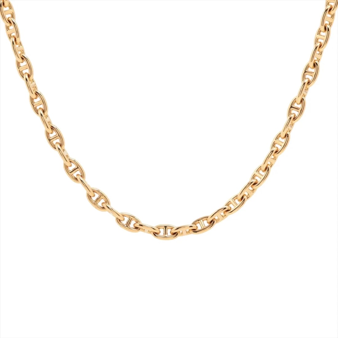 HERMES CHAINE D'ANCRE TPM NECKLACE 750(YG): Hermes Chaine d'Ancre TPM Necklace 750(YG) Brand: Hermes Type/Style: Necklace Material: 750(YG), Color: Yellow Gold Size: Size(CM) Chain length:40.6 Accessories: None Accessories Notice: When