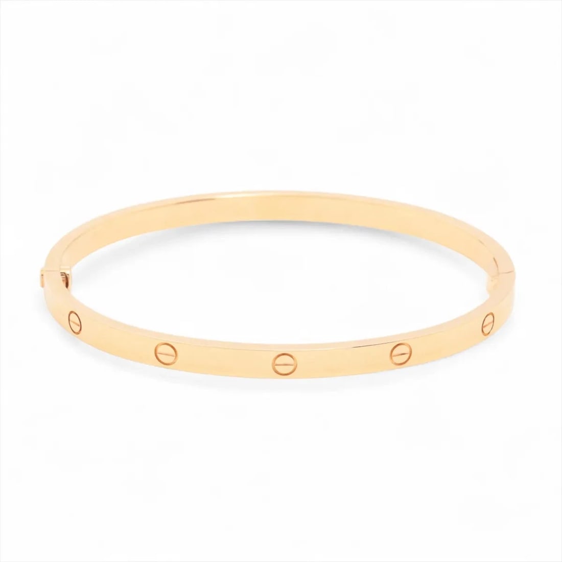 CARTIER LOVE SM BRACELET 750(PG): Cartier Love SM Bracelet 750(PG) Brand: Cartier Type/Style: Bracelet Material: 750(PG), Color: Pink Gold Size: Size(CM) Bracelet length:15.3 Accessories: None Accessories Notice: When purc