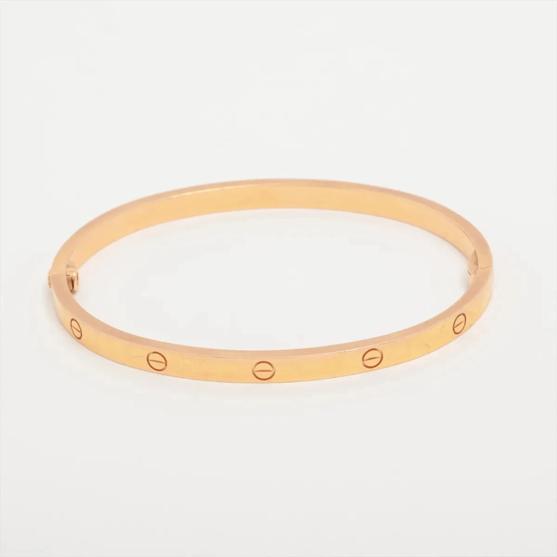 CARTIER LOVE SM BRACELET 750(PG): Cartier Love SM Bracelet 750(PG) Brand: Cartier Type/Style: Bracelet Material: 750(PG), Color: Pink Gold Size: Size(CM) Bracelet length:15.3 Accessories: None Accessories Notice: When purc