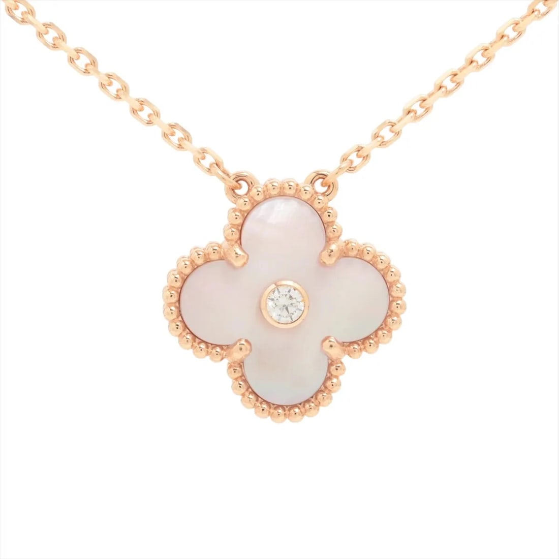 VAN CLEEF & ARPELS NECKLACE 7(PG): Van Cleef & Arpels Necklace 7(PG) Brand: Van Cleef & Arpels Type/Style: Necklace Material: 750(PG), Color: Pink Gold Size: Size(CM) Chain length:41.9 Accessories: None Accessories Notice: