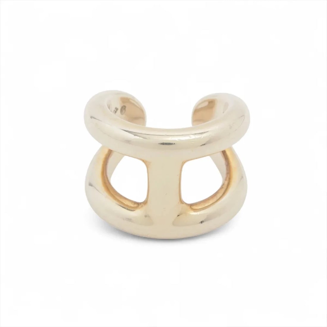 HERMES OSMO'S GM RING 925 SILVER: Hermes Osmo's GM Ring 925 Silver Brand: Hermes Type/Style: Ring Material: 925, Color: Silver Size: 4.75 - 5 US Accessories: None Accessories Notice: When purchasing pre-owned goods, please