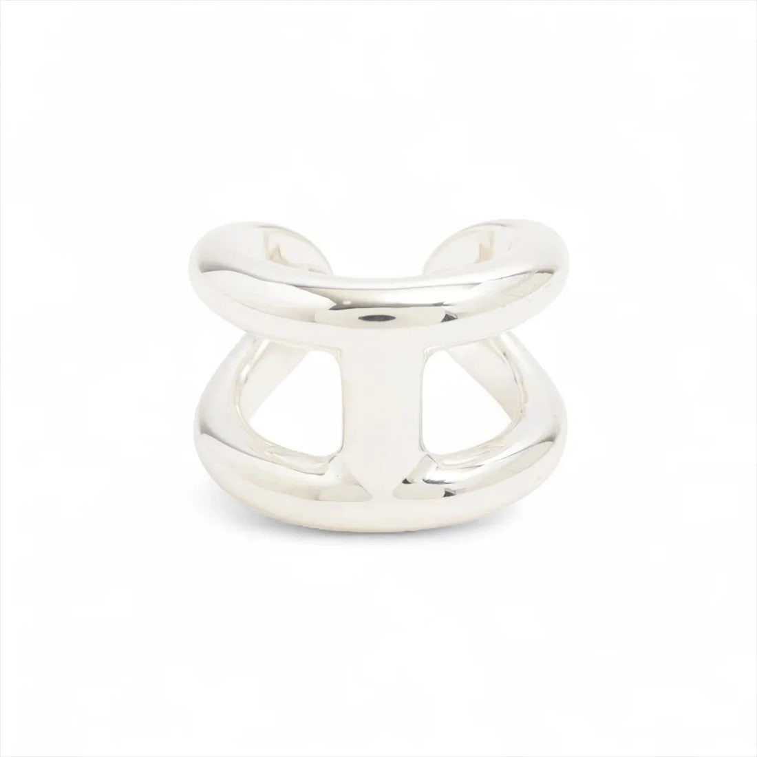 HERMES OSMO'S GM RING 925 SILVER: Hermes Osmo's GM Ring 925 Silver Brand: Hermes Type/Style: Ring Material: 925, Color: Silver Size: 7.5 US Accessories: None Accessories Notice: When purchasing pre-owned goods, please refe