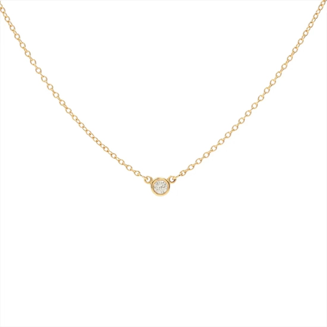 TIFFANY BY THE YARD DIAMOND NECKLACE 750(YG): Tiffany By the Yard diamond Necklace 750(YG) Brand: Tiffany Type/Style: Necklace Material: 750(YG), Color: Yellow Gold Size: Size(CM) Chain length:40.6 Accessories: None Accessories Notice: When