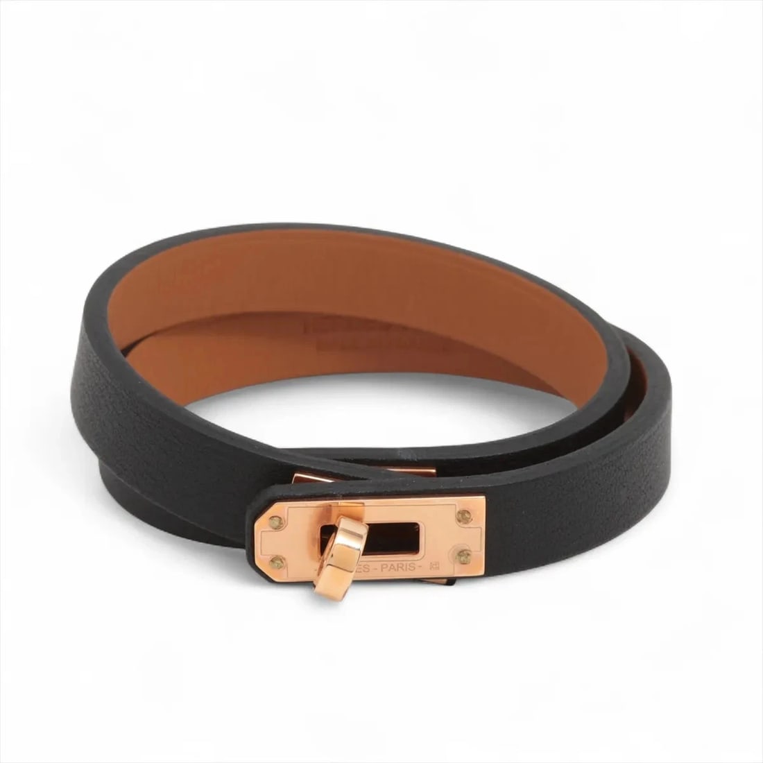 HERMES BRACELET GP & LEATHER GOLD?BLACK: Hermes Bracelet GP & Leather gold?black Brand: Hermes Type/Style: Bracelet Material: GP & Leather, Color: gold?black Size: Size(CM) Bracelet length:14 Accessories: None Accessories Notice: When