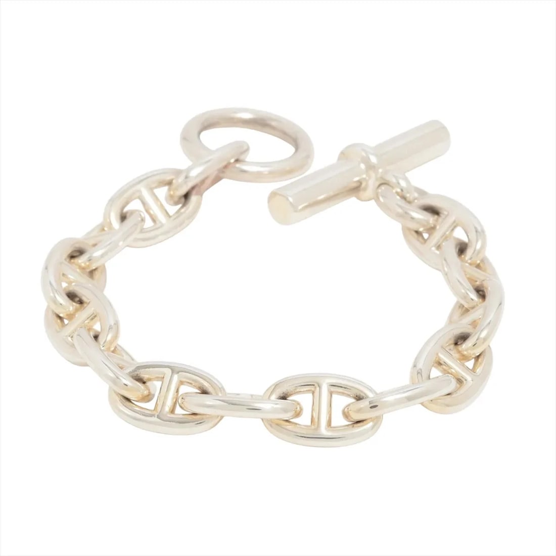 HERMES BRACELET 925 SILVER: Hermes Bracelet 925 Silver Brand: Hermes Type/Style: Bracelet Material: 925, Color: Silver Size: Size(CM) Bracelet length:14.5 Accessories: None Accessories Notice: When purchasing pre-owned goods,