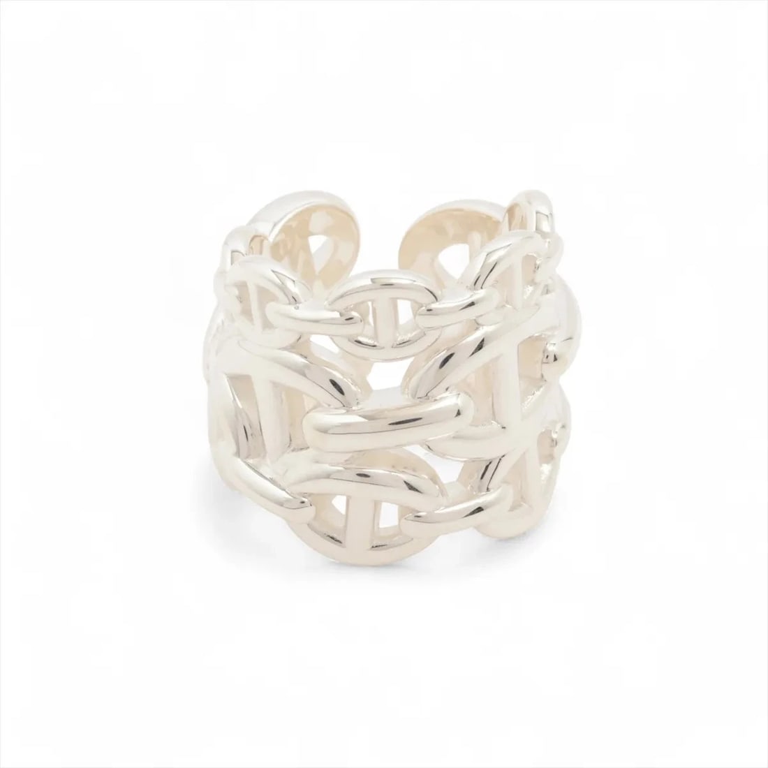 HERMES RING 925 SILVER: Hermes Ring 925 Silver Brand: Hermes Type/Style: Ring Material: 925, Color: Silver Size: 4.5 US Accessories: None Accessories Notice: When purchasing pre-owned goods, please refer to the p