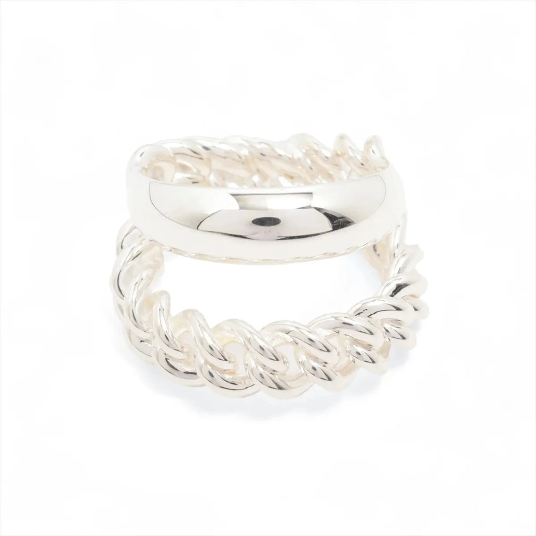 HERMES RING 925 SILVER: Hermes Ring 925 Silver Brand: Hermes Type/Style: Ring Material: 925, Color: Silver Size: 5.25 US Accessories: None Accessories Notice: When purchasing pre-owned goods, please refer to the