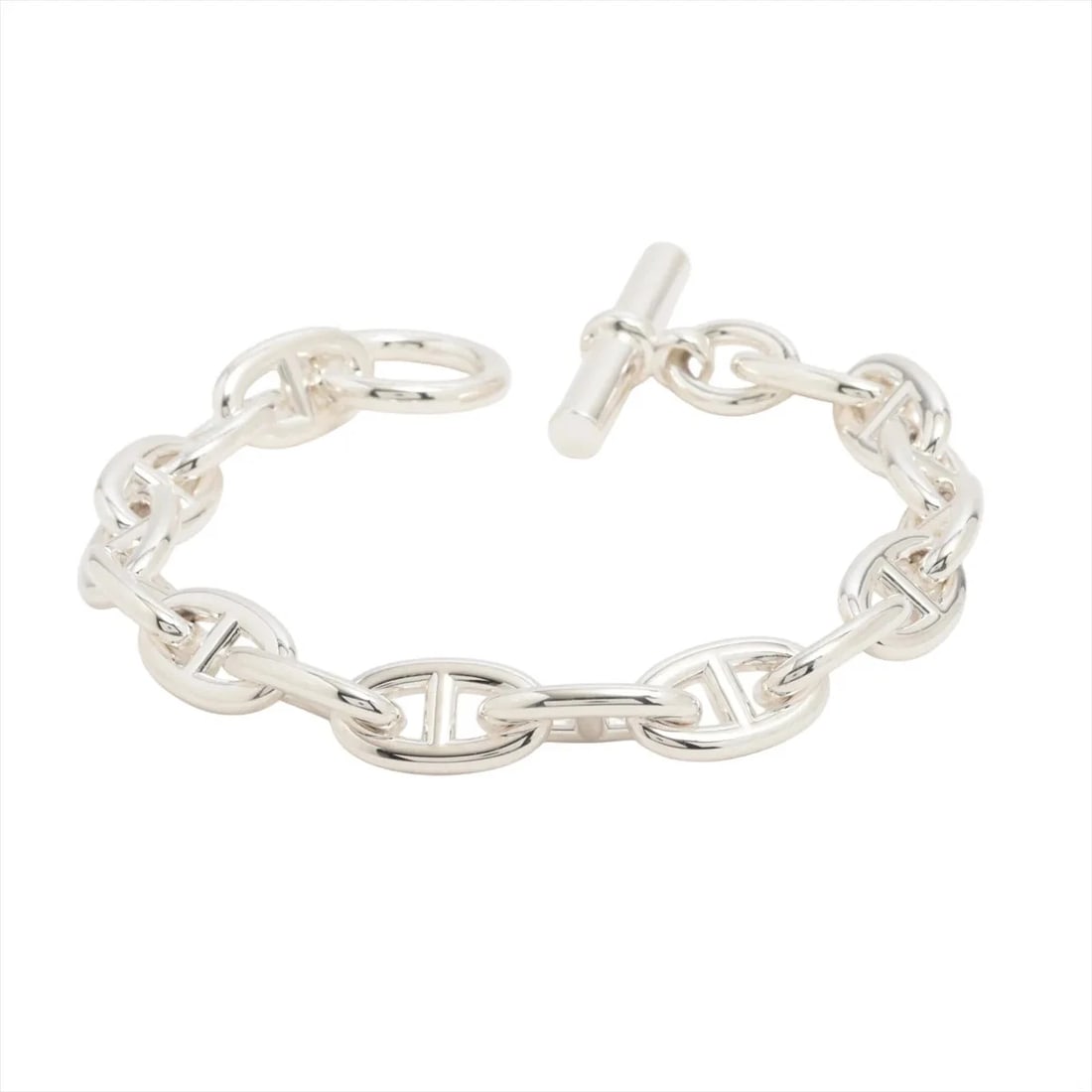 HERMES BRACELET 925 SILVER: Hermes Bracelet 925 Silver Brand: Hermes Type/Style: Bracelet Material: 925, Color: Silver Size: Size(CM) Bracelet length:21 Accessories: None Accessories Notice: When purchasing pre-owned goods,