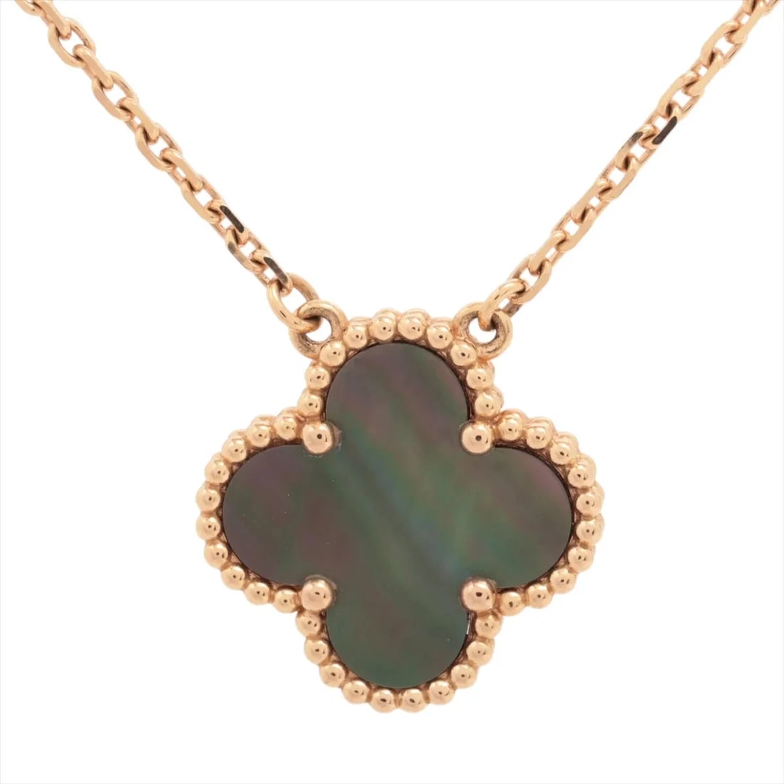 VAN CLEEF & ARPELS NECKLACE 750(PG): Van Cleef & Arpels Necklace 750(PG) Brand: Van Cleef & Arpels Type/Style: Necklace Material: 750(PG), Color: Pink Gold Size: Size(CM) Chain length:42.1 Accessories: None Accessories Notice
