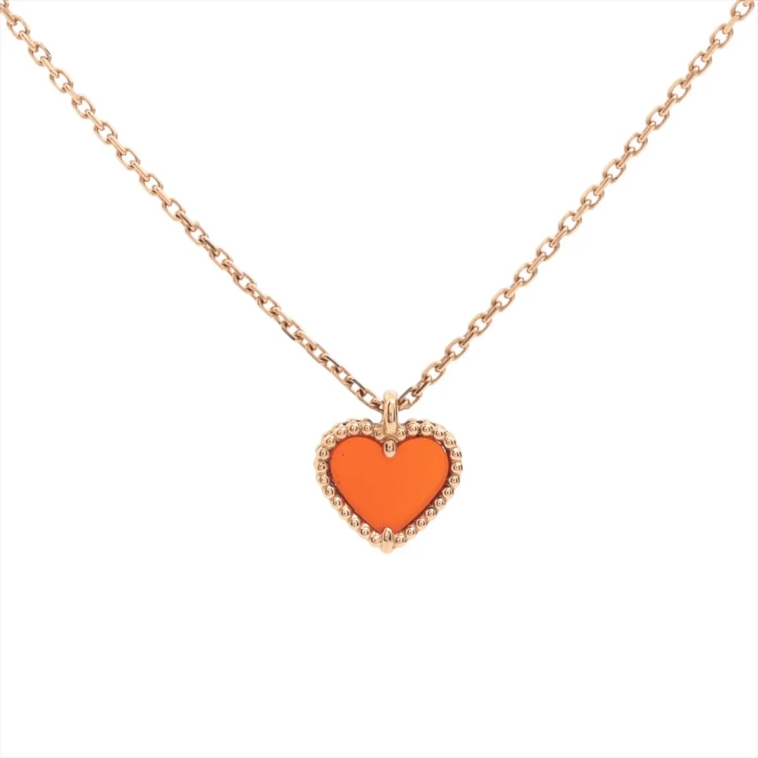 VAN CLEEF & ARPELS NECKLACE 750(PG): Van Cleef & Arpels Necklace 750(PG) Brand: Van Cleef & Arpels Type/Style: Necklace Material: 750(PG), Color: Pink Gold Size: Size(CM) Chain length:40.4 Accessories: None Accessories Notice