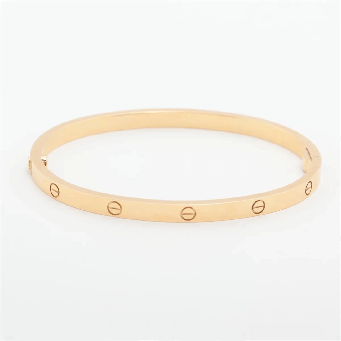 CARTIER LOVE SM BRACELET 750(PG): Cartier Love SM Bracelet 750(PG) Brand: Cartier Type/Style: Bracelet Material: 750(PG), Color: Pink Gold Size: Size(CM) Bracelet length:15.2 Accessories: None Accessories Notice: When purchasing