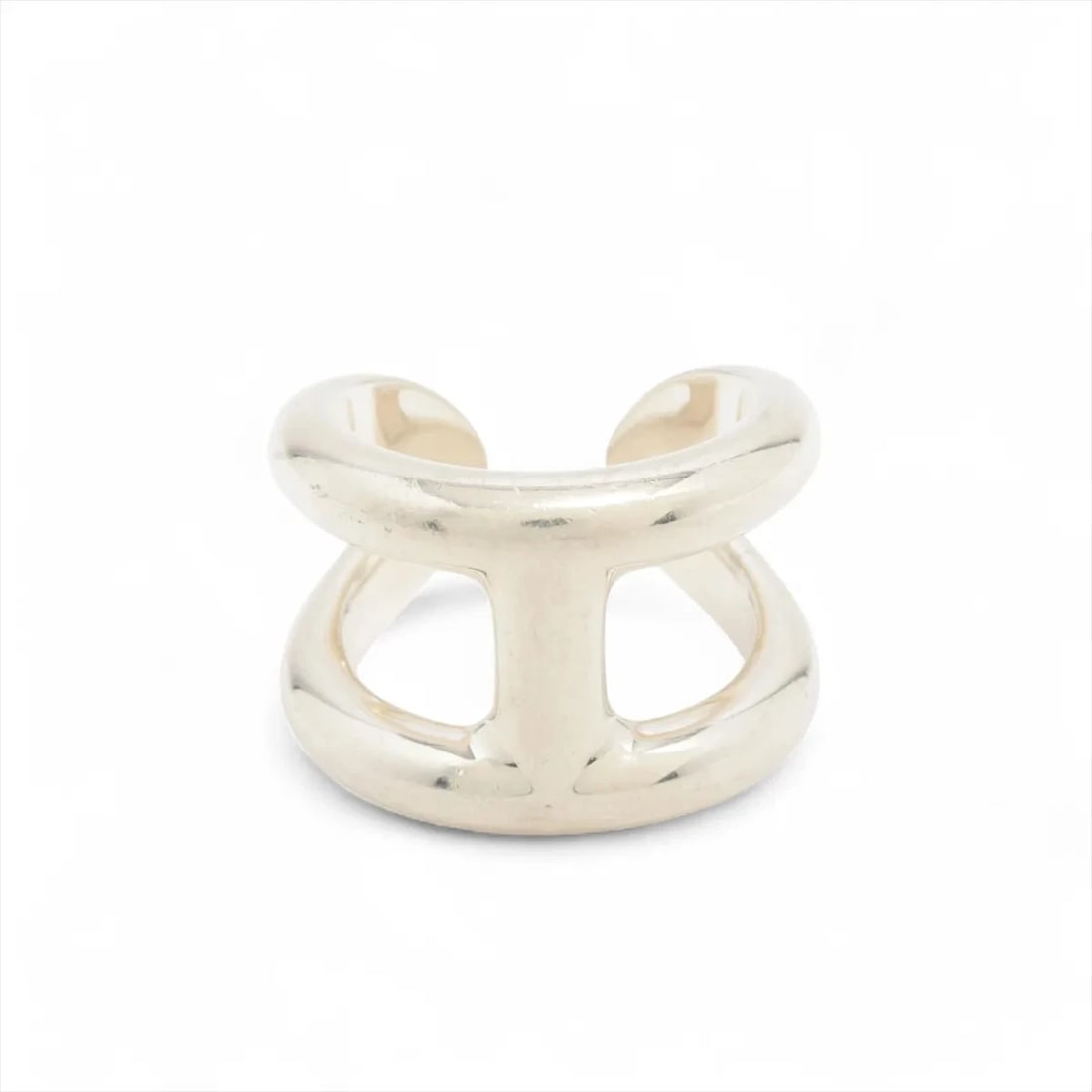 HERMES OSMO'S GM RING 925 SILVER: Hermes Osmo's GM Ring 925 Silver Brand: Hermes Type/Style: Ring Material: 925, Color: Silver Size: 7.5 US Accessories: None Accessories Notice: When purchasing pre-owned goods, please refe