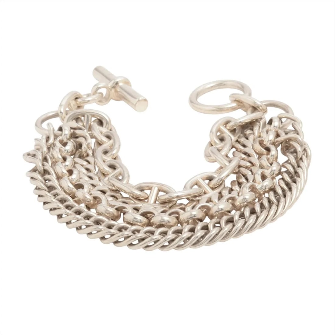 HERMES ET CETERA BRACELET 925 SILVER: Hermes et cetera Bracelet 925 Silver Brand: Hermes Type/Style: Bracelet Material: 925, Color: Silver Size: Size(CM) Bracelet length:27 Accessories: None Accessories Notice: When purchasing