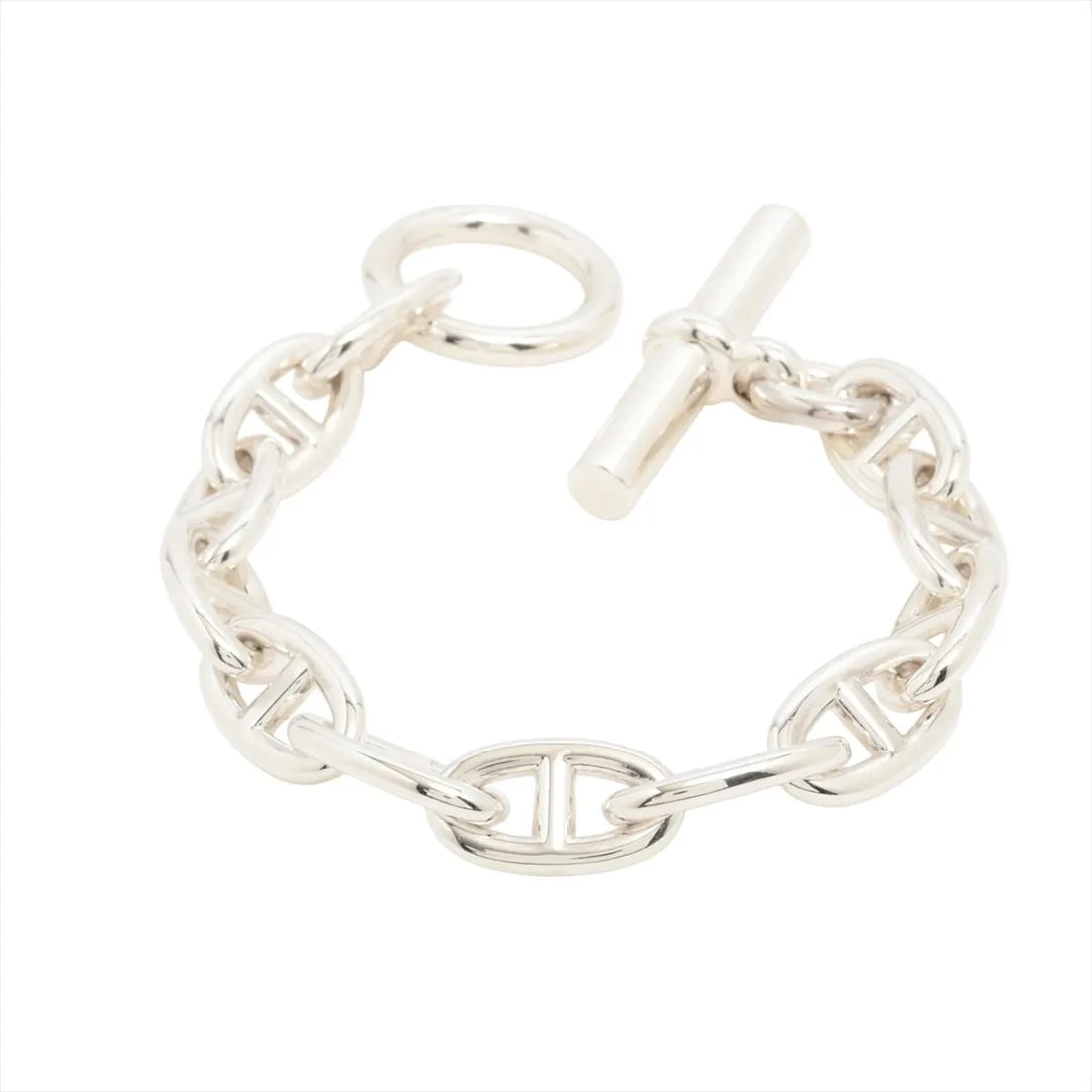 HERMES CHAINE D'ANCRE GM BRACELET 925 SILVER: Hermes Chaine d'Ancre GM Bracelet 925 Silver Brand: Hermes Type/Style: Bracelet Material: 925, Color: Silver Size: Size(CM) Bracelet length:16 Accessories: None Accessories Notice: When pu