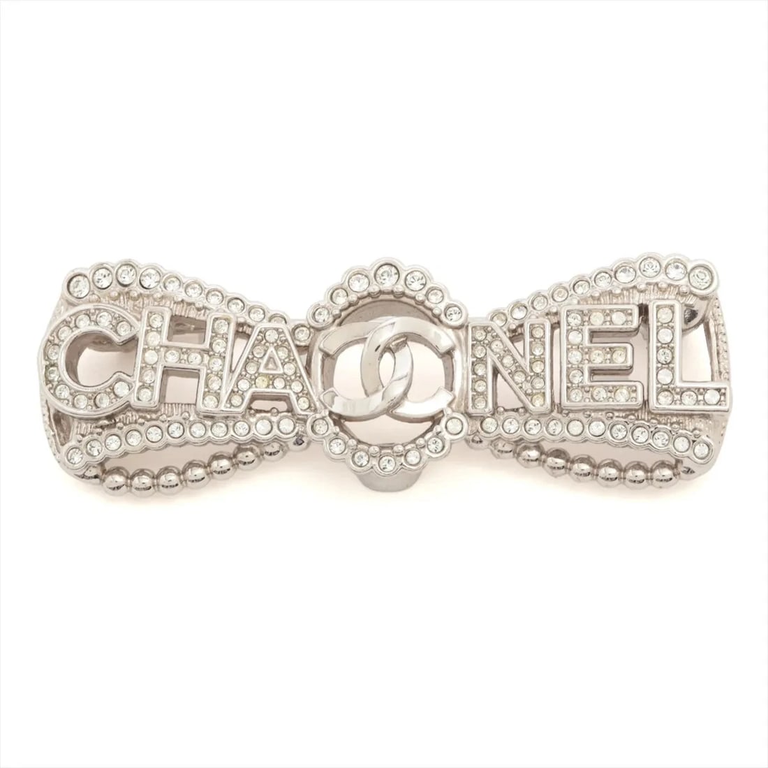 CHANEL BROOCH GP?RHINESTONE SILVER (1 of 3)
