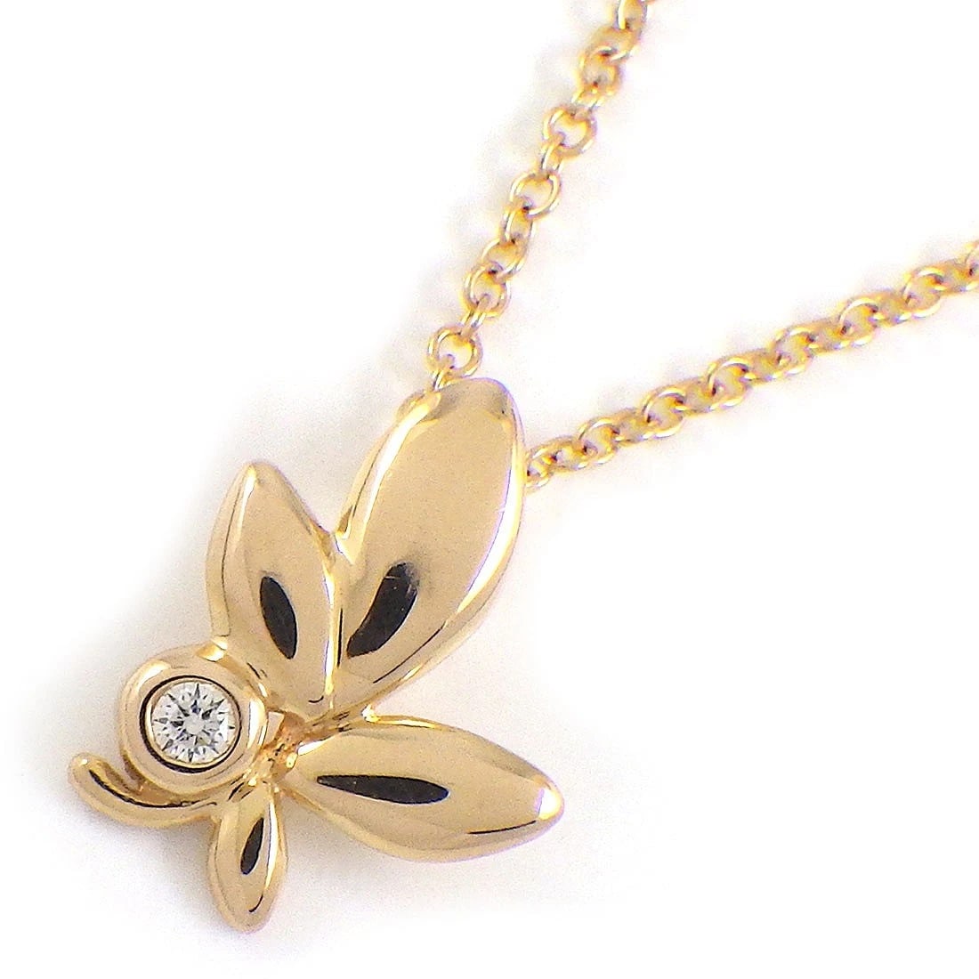 TIFFANY & CO. NECKLACE DIAMOND 750 ROSE GOLD: Tiffany & Co. Necklace Diamond 750 Rose Gold Brand: Tiffany & Co. Type/Style: Necklace Material: 750(18K) Rose Gold, Main Stone Natural Color: Rose Gold Size: Chain Length : 15.98"(inches) / 40.6cmMot