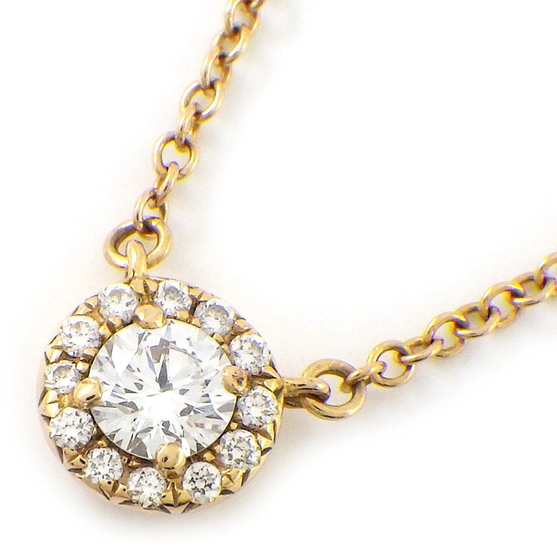 TIFFANY & CO. NECKLACE DIAMOND 750(18K) ROSE(PINK) GOLD: Tiffany & Co. Necklace Diamond 750(18K) Rose(Pink) Gold Brand: Tiffany & Co. Type/Style: Necklace Material: 750(18K) Rose(Pink) Gold, Main Stone Natural Color: Rose(Pink) Gold Size: Chain Length : 15.