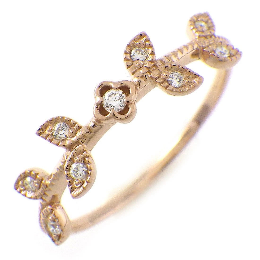 ETE RING DIAMOND 750(18K) ROSE(PINK) GOLD: ete Ring Diamond 750(18K) Rose(Pink) Gold Brand: ete Type/Style: Ring Material: 750(18K) Rose(Pink) Gold, Main Stone Pearl Color: Rose(Pink) Gold Size: 5.75US Accessories: None Accessories