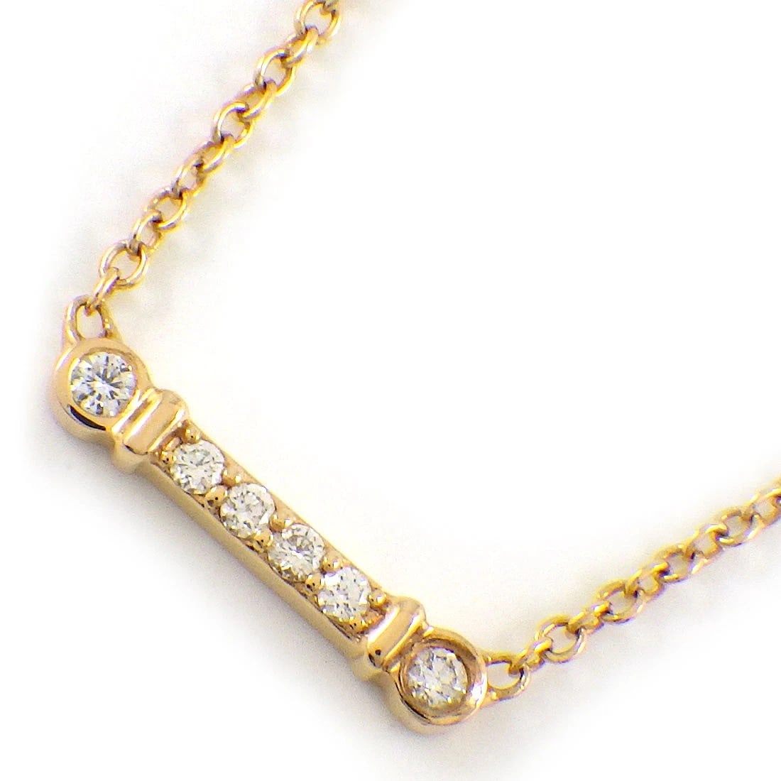 TIFFANY & CO. NECKLACE DIAMOND 750 ROSE GOLD: Tiffany & Co. Necklace Diamond 750 Rose Gold Brand: Tiffany & Co. Type/Style: Necklace Material: 750(18K) Rose(Pink) Gold, Main Stone Natural Color: Rose(Pink) Gold Size: Chain Length : 15.74"(inches)